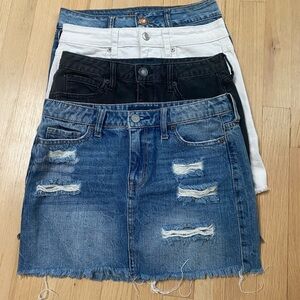 Bundle of 4 short denim skirts  - American Eagle, Aeropostale  & VIP Jeans